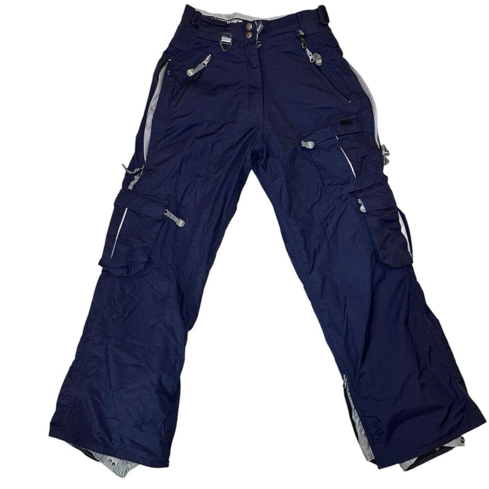 VTG 686 Smarty 3-in- 1 Women Small Blue Snowboard Ski Pant- Double Lined- Y2K